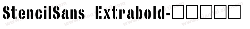 StencilSans Extrabold字体转换